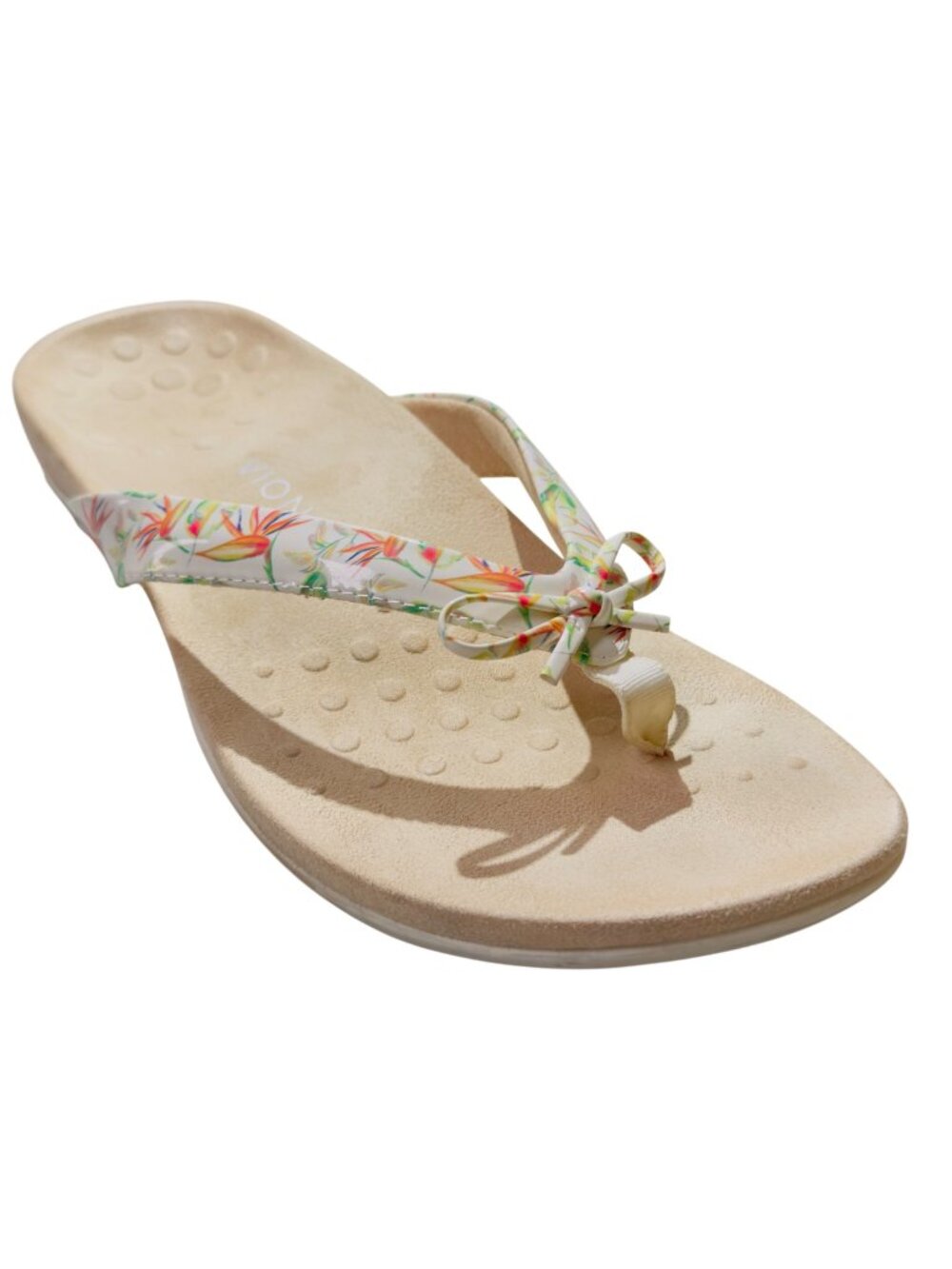 Vionic Bella Ii Womens Floral Orthotic Sandals Size 12 Wide Beige & Multicolor